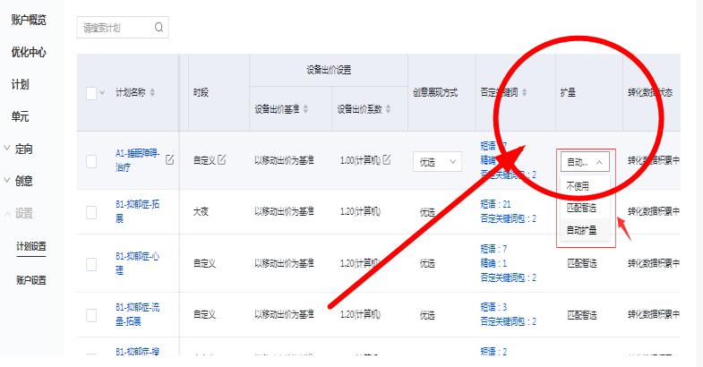 百度推廣競(jìng)價(jià)擴(kuò)量設(shè)置